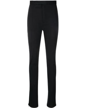 ANOUKI High-Waisted Slit-Detail Trousers - Black