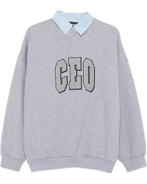 Balenciaga Ceo Team リブ スウェットシャツ - グレー