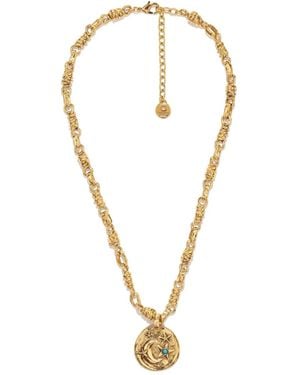 Goossens Talisman Astro Moon Pendant Necklace - Metallic