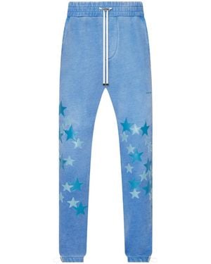 Amiri Star-Patch Cotton Track Trousers - Blue