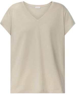Hanro V-Neck T-Shirt - Natural