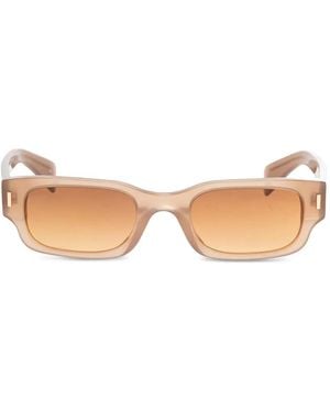 McQueen T-Bar Rivet Panthos Sunglasses - Natural