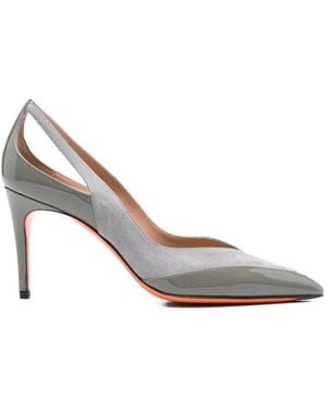 Santoni Cut-Out Pumps - White