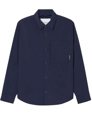 Closed Pocket-Patch Shirt Jacket - Blue