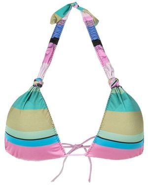 Clube Bossa Rings Striped Bikini Top - Blue