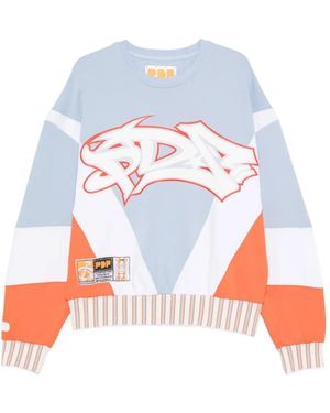 PDF Graphic-Print Colour-Block Sweatshirt - White