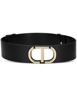 Twinset Logo-Buckle Belt - Black