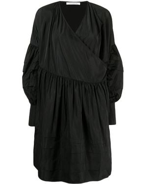 Cecilie Bahnsen Wide Wrap Dress - Black