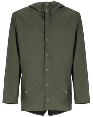 Rains フラップポケット フーデッドジャケット - グリーン