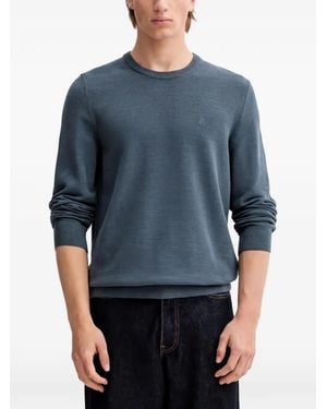 Marc O' Polo Pull À Logo Brodé - Bleu