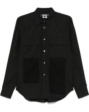 COMME DES GARÇON BLACK Draped-Detail Shirt - Black