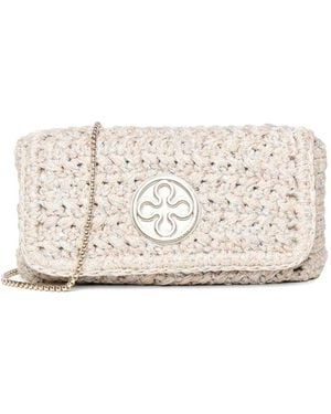 V73 Crochet-Knit Greta Shoulder Bag - Natural