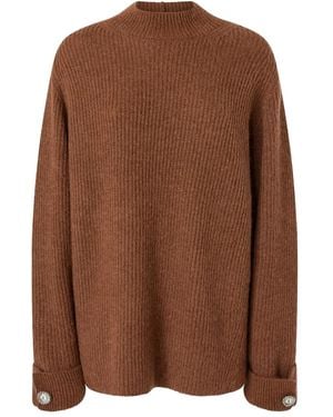 Pinko リブカフス セーター - ブラウン