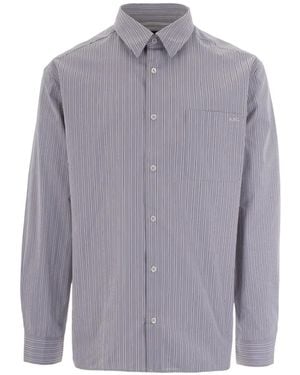A.P.C. Stripe-Pattern Shirt - Grey