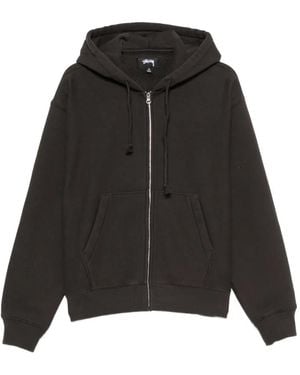 Stussy Sudadera Con Capucha Y Cremallera - Negro