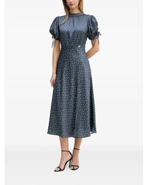 Silvian Heach Midikleid Mit Polka Dots - Blau
