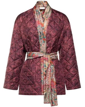 Pierre Louis Mascia Quilted Patterned Coat - Red