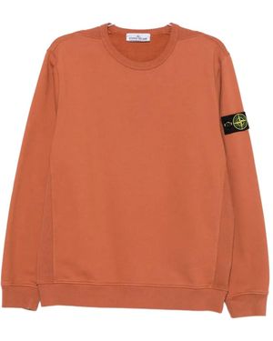 Stone Island Pullover Mit Kompass-Patch - Orange