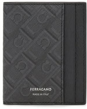 Ferragamo Monogram Card Holder - Grey