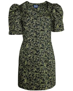 LHD Avena Printed Mini Dress - Green