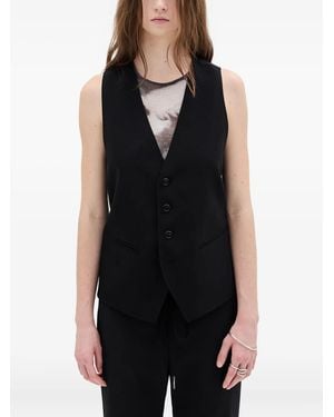 Ann Demeulemeester Charlotte Button-fastening Waistcoat - ブラック