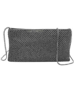 Benedetta Bruzziches Your Best Friend La Petite Crystal-Embellished Clutch Bag - Gray