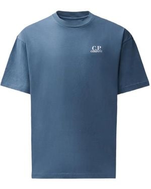 C.P. Company Logo-Print T-Shirt - Blue