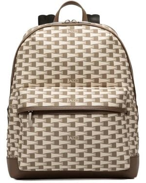 Bally Graphic-Print Faux-Leather Backpack - Natural