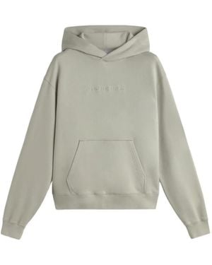 LES HÉRITIERS Logo Hooded Sweatshirt - White