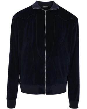 Roberto Cavalli Ciniglia Track Jacket - Blue