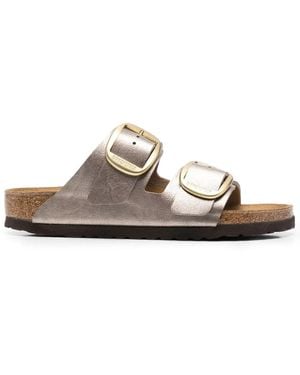 Birkenstock メタリック フラットサンダル - ブラウン