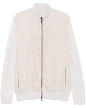 Cesare Attolini Zip-Up Cardigan - White