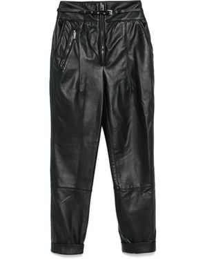 MITILIANE COUTURE Leather Trousers - Grey