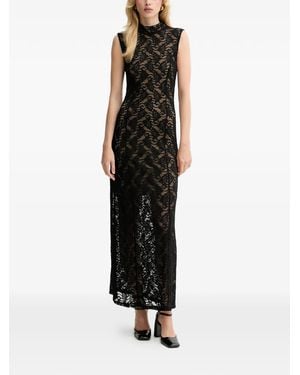 Gestuz Lace Sleeveless Maxi Dress - Black