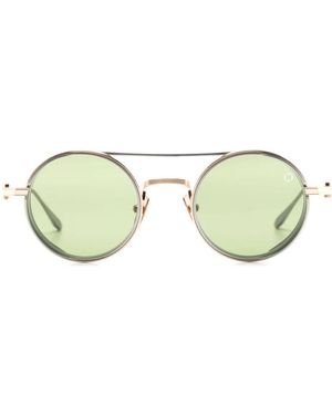 Akoni Round-Frame Sunglasses - Metallic