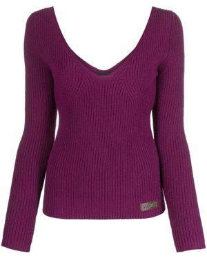 DSquared² Pull Nervuré À Patch Logo - Violet