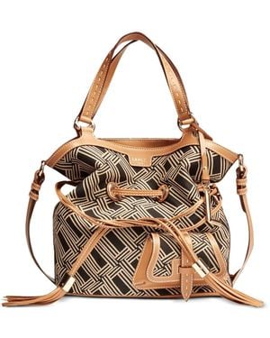 Lancel Premier Flirt Beuteltasche mit geometrischem Muster - Braun