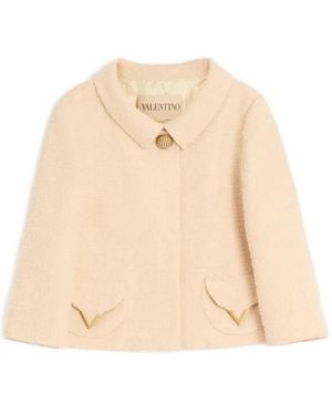 Valentino Garavani V Logo-Detail Jacket - Natural