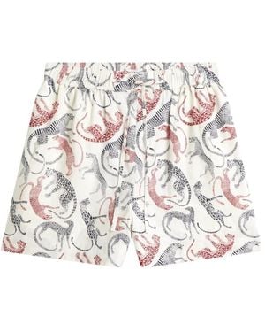 Tommy Hilfiger Short Imprimé À Lien De Resserrage - White