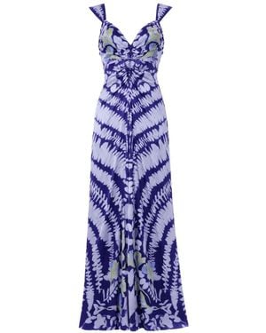 Temperley London Ivy Floral-Print Maxi Dress - Purple