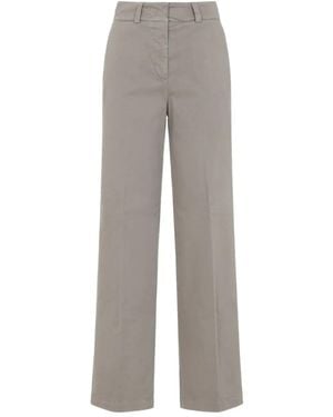 Peserico Mid-Rise Trousers - Grey
