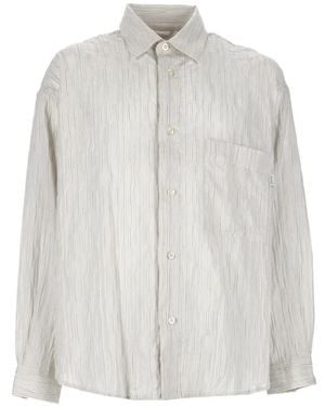 AMISH Chemise Rayée À Poche Poitrine - White