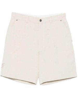 Amaranto Bestickte Shorts - Weiß