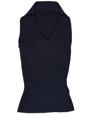 Agnona V-Neck Jumper - Blue