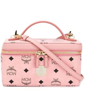 MCM Kosmetiktasche mit Logo-Print - Pink