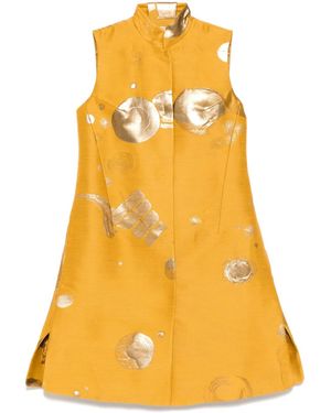 Shiatzy Chen Gilet Sense Of Ink Collection - Giallo