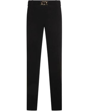 Twinset Belted-Logo Trousers - Black