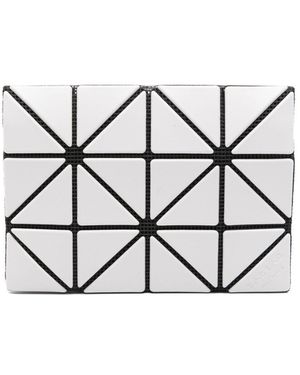 Issey Miyake Geometric-Panelled Card Holder - White