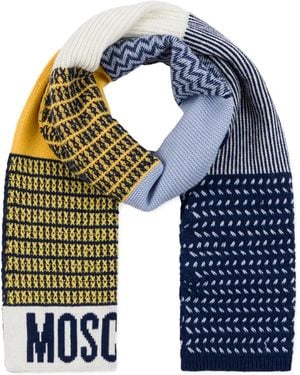 Moschino Fular a rayas - Azul