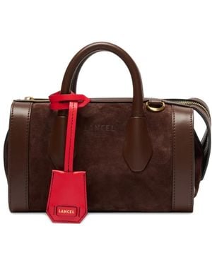 Lancel Suede Panelled Tote Bag - Red